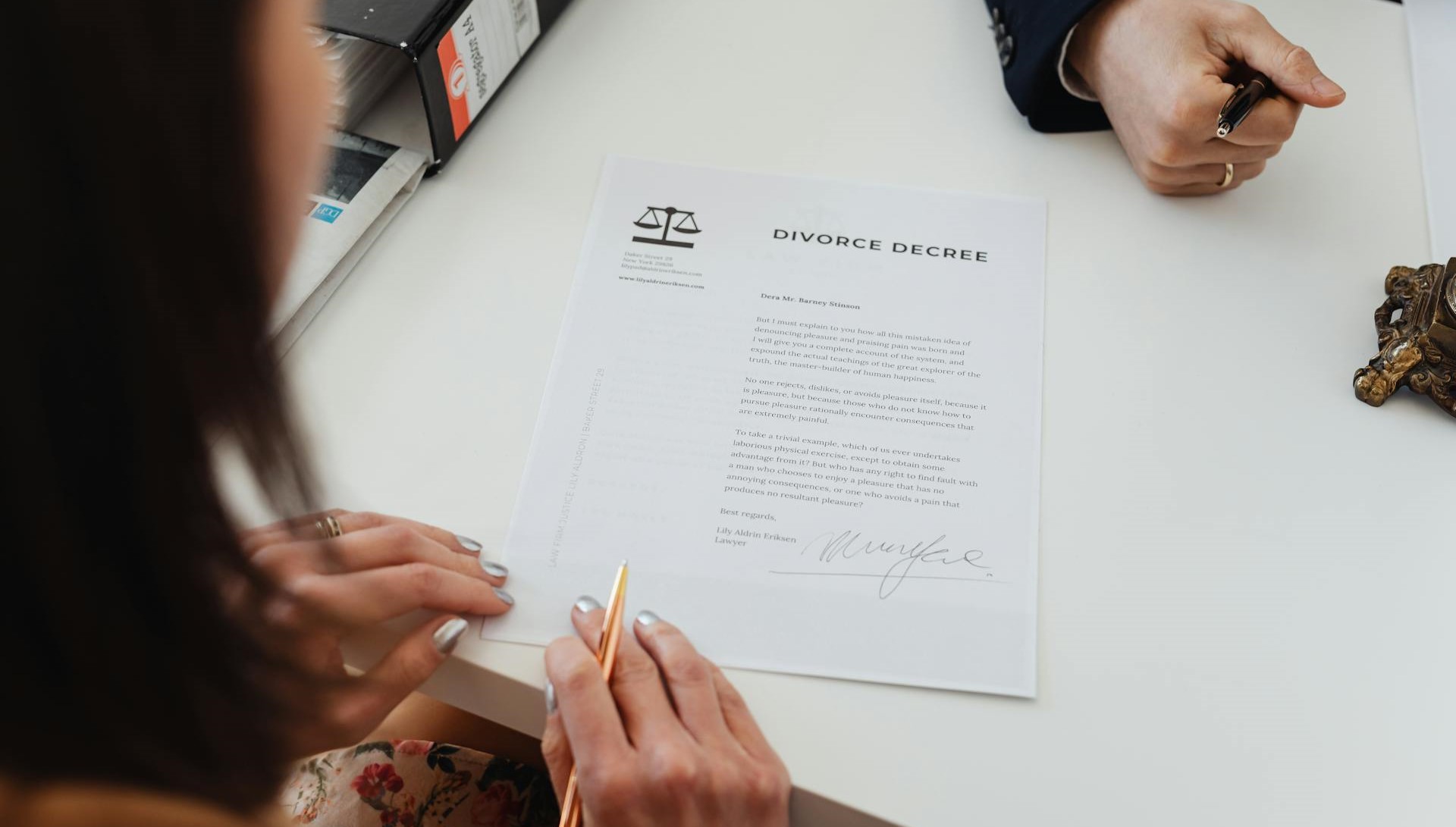 Divorce Decree Signing
